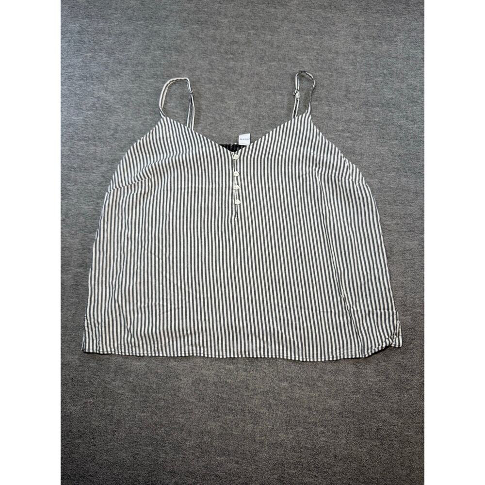 Old Navy Women’s Tank Top-Large/Navy+White/Striped/Spaghetti Straps/Summer